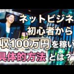 ネットビジネス初心者から月収100万円を稼いだ具体的方法を徹底解説！（動画）