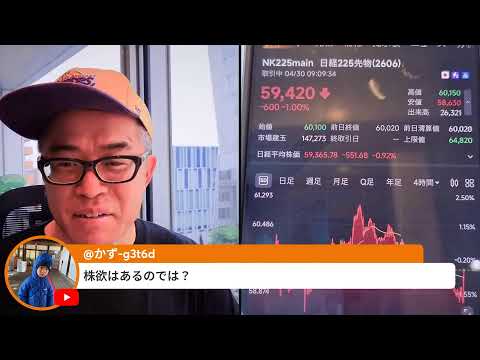 日経先物が5万9千円割れ！GW谷間に急落くるか！？原油は108ドルまで上昇！ホルムズ再び緊迫（動画）