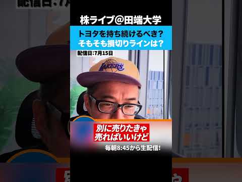 トヨタ株は持ち続けるべき！？そもそも損切りラインを決めてないの！？（動画）