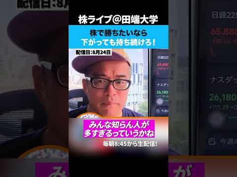 株で勝ちたいなら下がっても持ち続けろ！（動画）