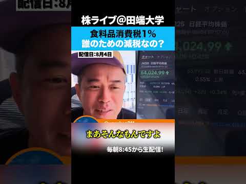 食料品減税1％はそもそも誰のための減税なの！？（動画）