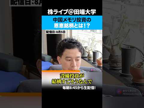 中国メモリ投資の恩恵銘柄とは！？（動画）