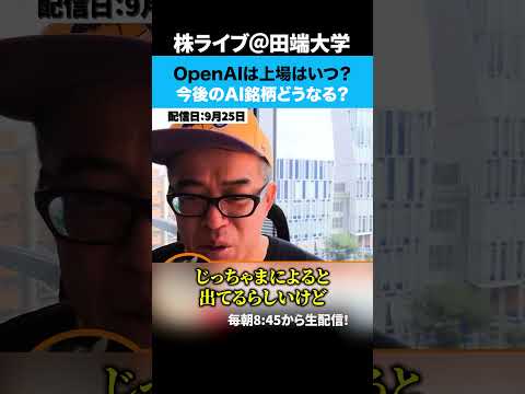 OpenAIは上場はいつ？今後のAI銘柄どうなる？（動画）