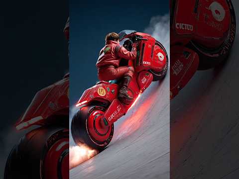 テスラ新型車の映像を、AIで赤いバイクに入れ替えてみた（動画）