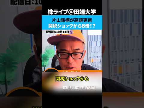 片山銘柄が高値更新！関税ショックから8倍！？（動画）